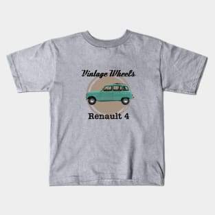 Vintage Wheels - Renault 4 Kids T-Shirt